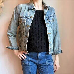 Vintage Denim Jean Jacket - Women's Size Small - Worn